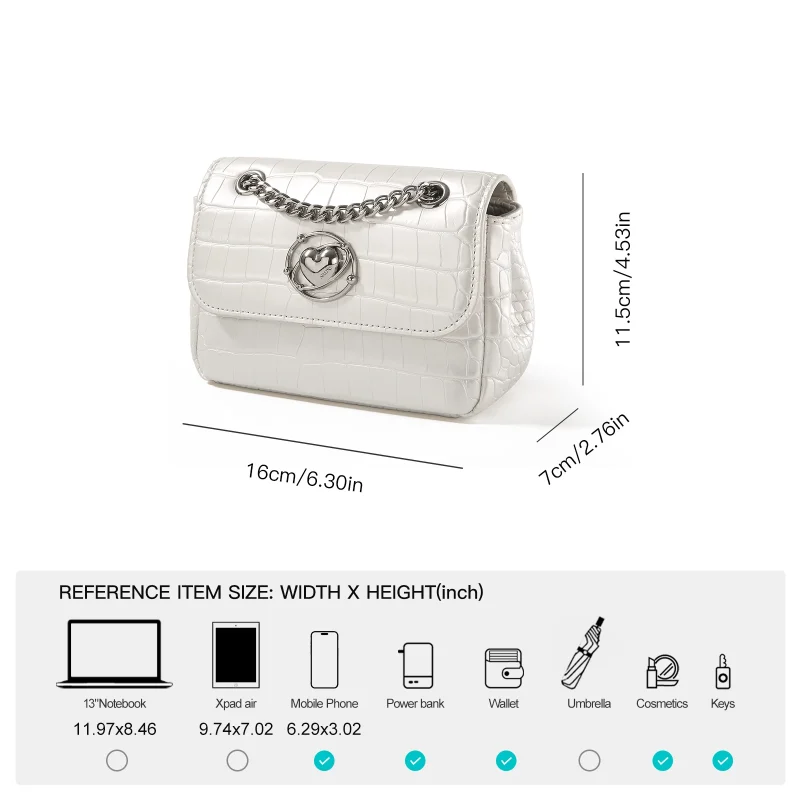 Luxury Texture Crocodile Pattern  Shoulder Bag - Image 5