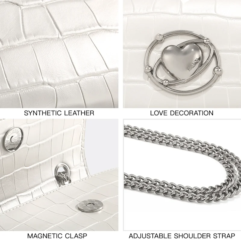 Luxury Texture Crocodile Pattern  Shoulder Bag - Image 7