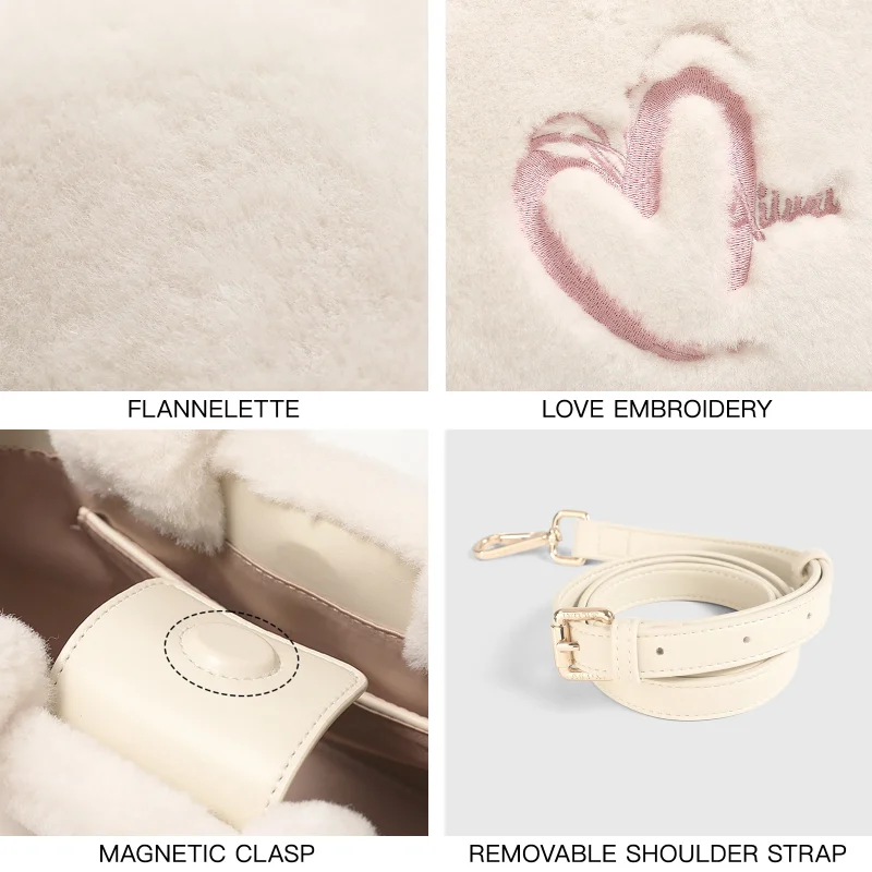 Cute Plush Unique Design Crossbody Bag - Image 5