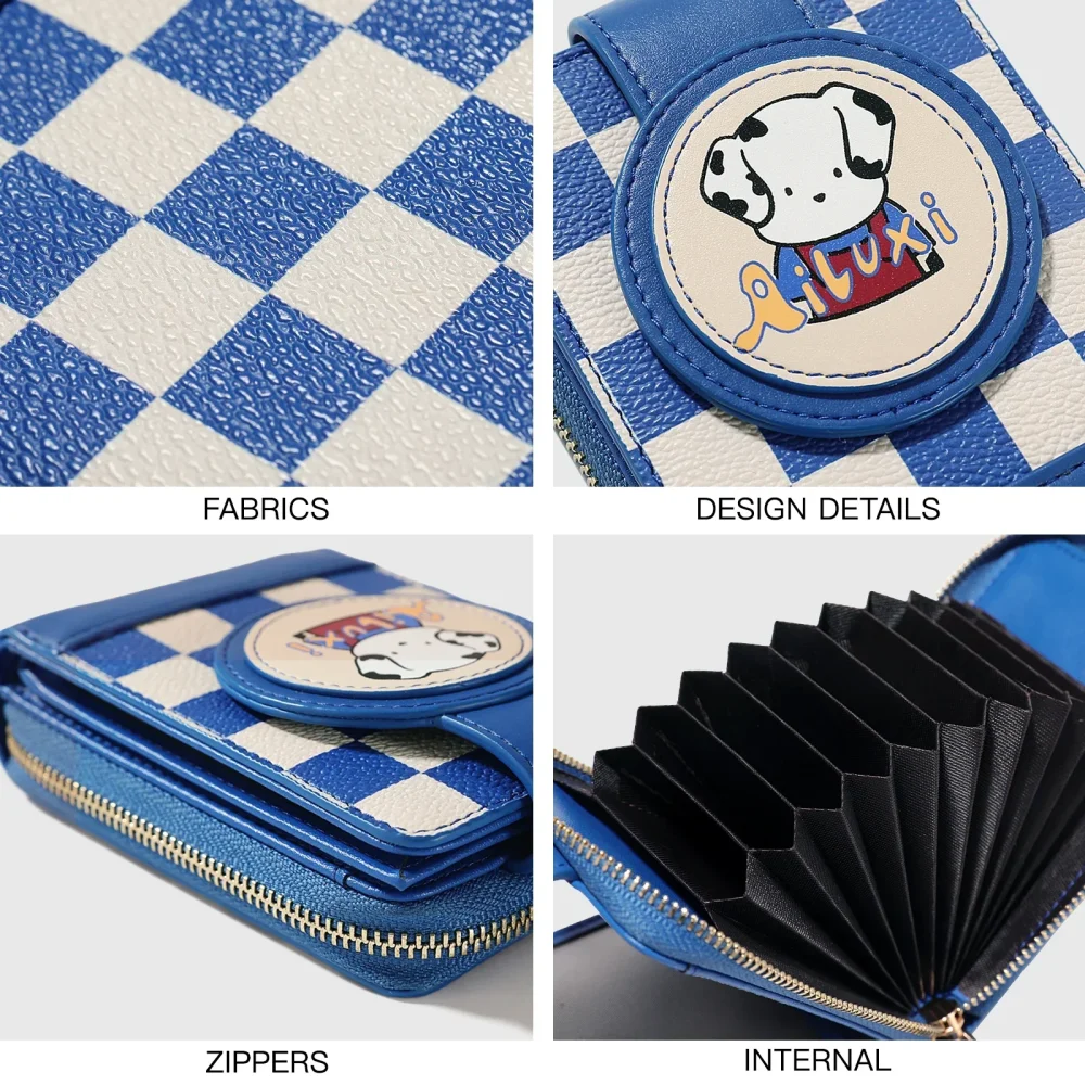 Fashion Klein Blue Checkerboard All-in-One Bag - Image 5
