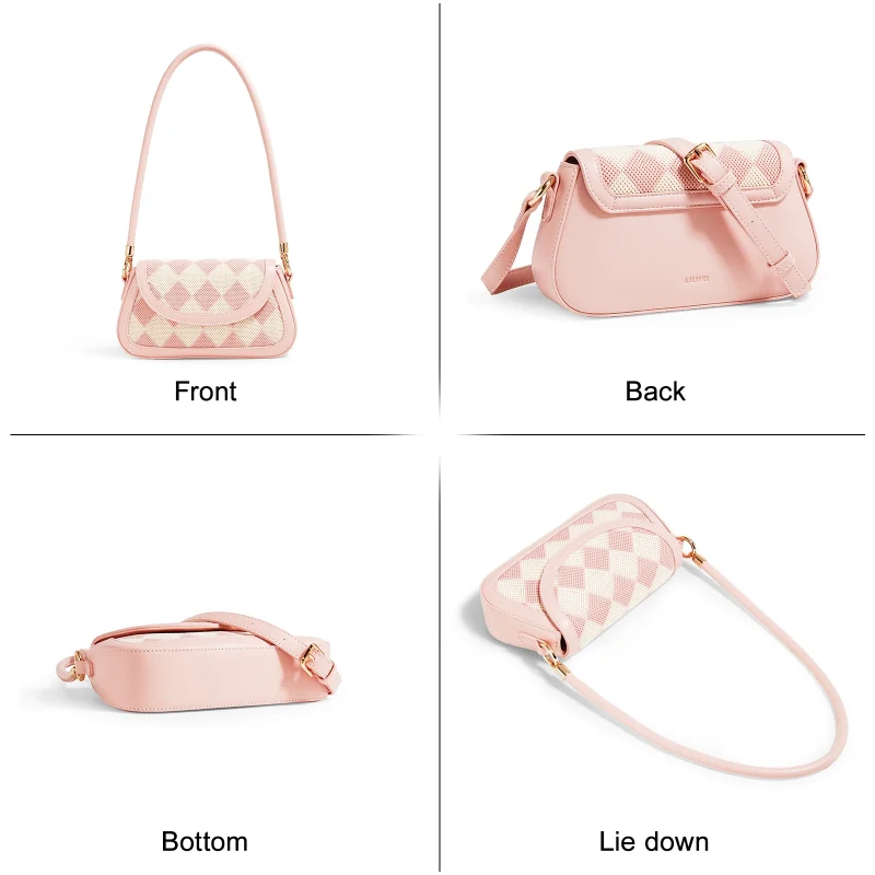 Fashion Diamond Lattice Print Luxury Crossbody Bag - Image 4