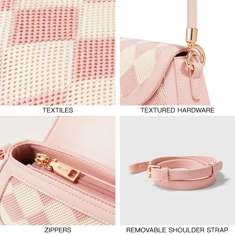 Fashion Diamond Lattice Print Luxury Crossbody Bag - Image 5