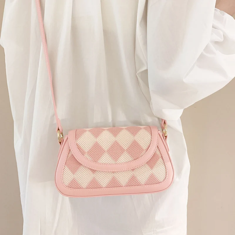 Fashion Diamond Lattice Print Luxury Crossbody Bag - Image 6