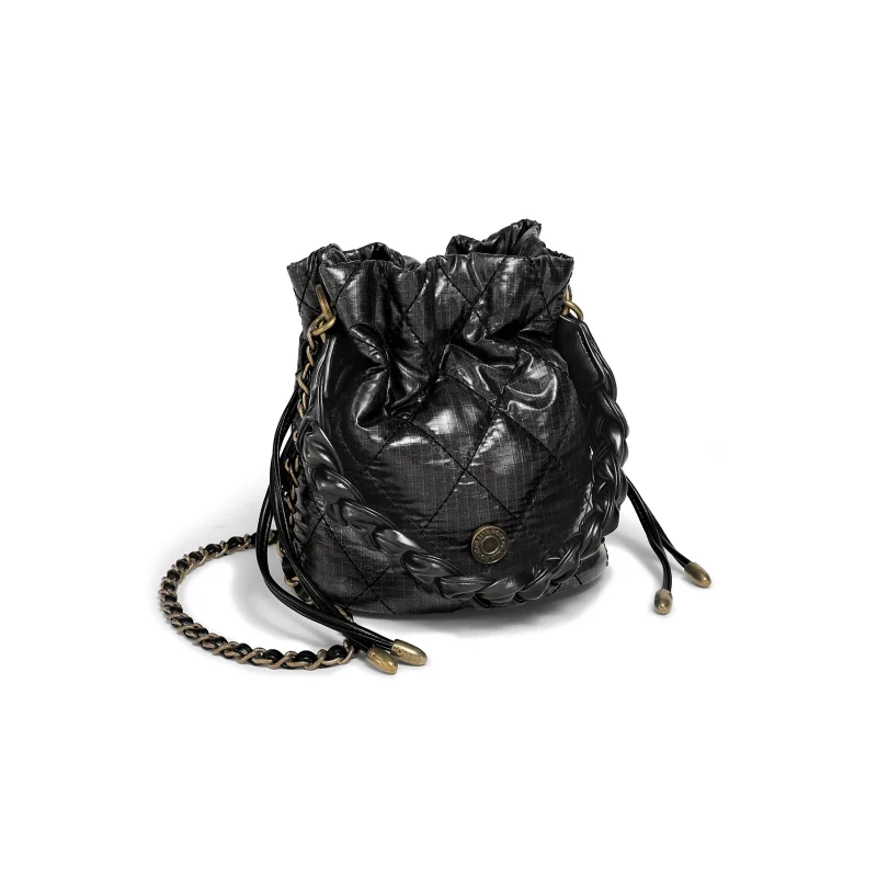 Eco Retro Quilted Bucket Bag - Image 5