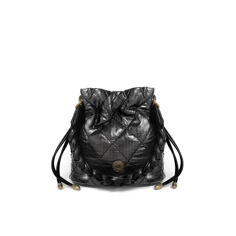 Eco Retro Quilted Bucket Bag - Image 6