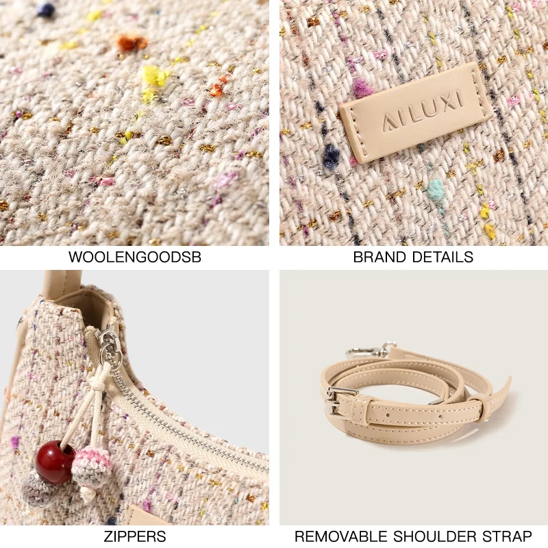 Cute Pendant Zipper Decoration Shoulder Bag - Image 5
