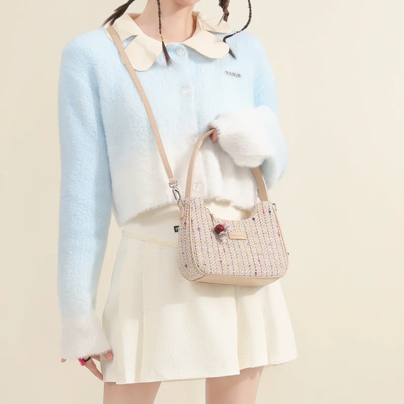 Cute Pendant Zipper Decoration Shoulder Bag - Image 2
