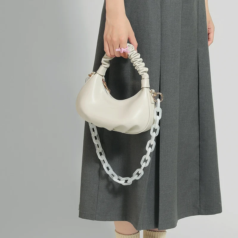 Striped Print Design Crescent Bag - Image 3