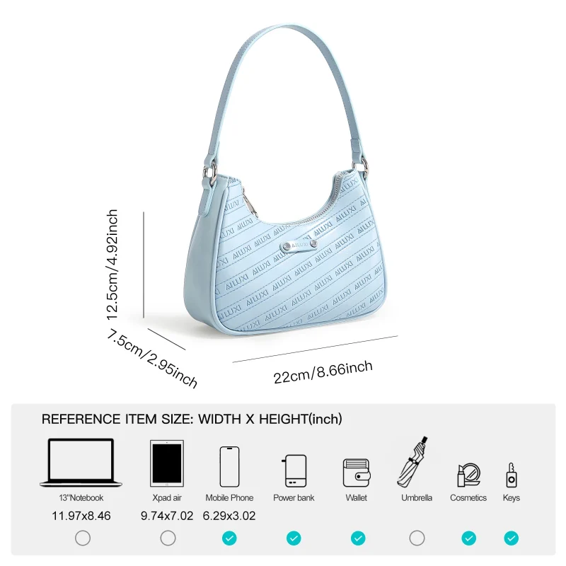 Striped Print Design Crescent Versatile Shoulder Bag - Image 4