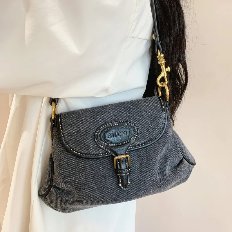 Eco Vintage Cowboy Shoulder Crossbody Bag - Image 3