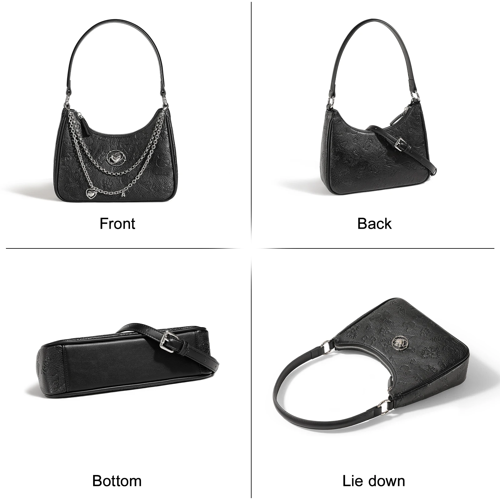 Eco Vintage Luxury Crescent Bag - Image 5