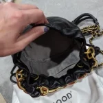 Eco Genuine Leather Quilted Drawstring Bucket Bag photo review