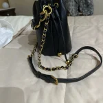 Eco Genuine Leather Quilted Drawstring Bucket Bag photo review