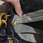 Eco Genuine Leather Quilted Drawstring Bucket Bag photo review