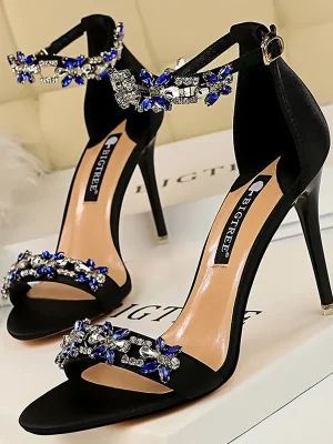 Eco Designer High Heels Rhinestone Heels