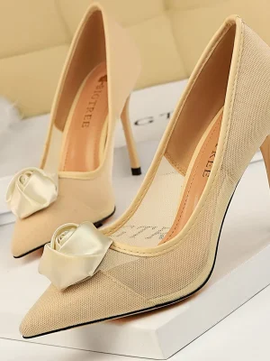 Eco Mesh Hollow High Heels