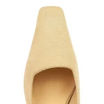 Eco Shiny Sequin Cloth Metal Heels - Image 6