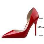Eco Patent Leather High-Pointed Toe Stiletto Heels - Image 2