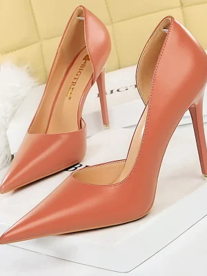 Luxury Banquet Pu Leather High Heels