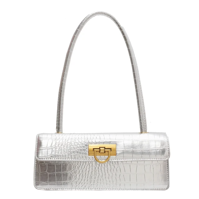 Silver shoulder bag