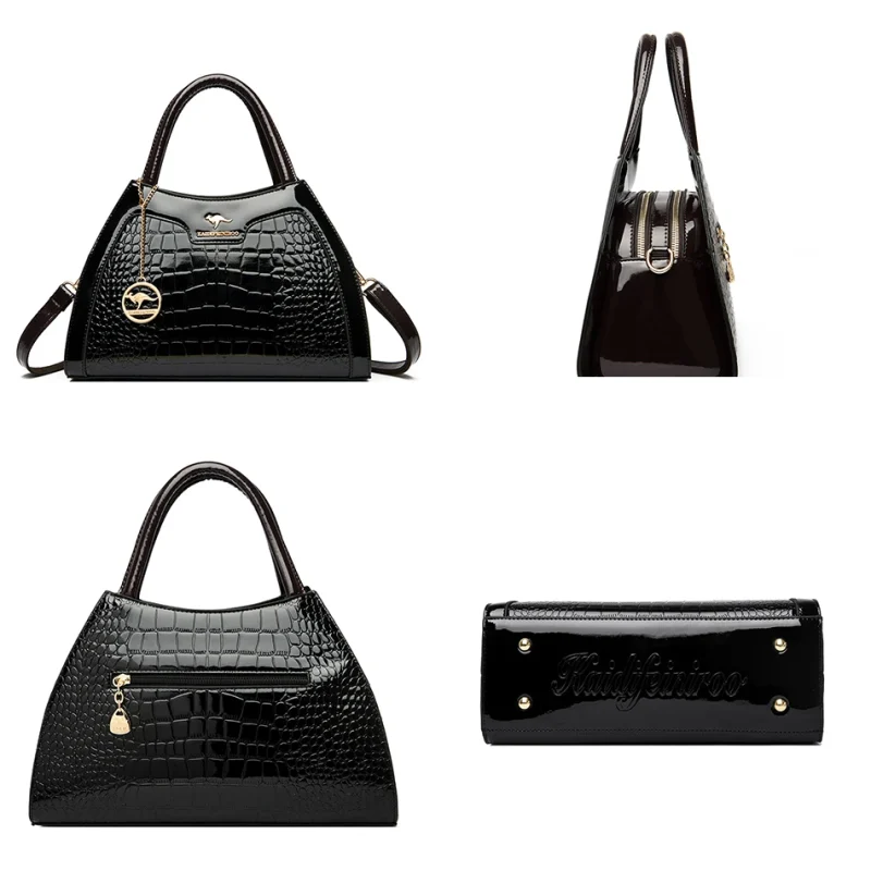 Brand High Quality Leather Luxury Designer Shoulder Messenger Bag - Image 5