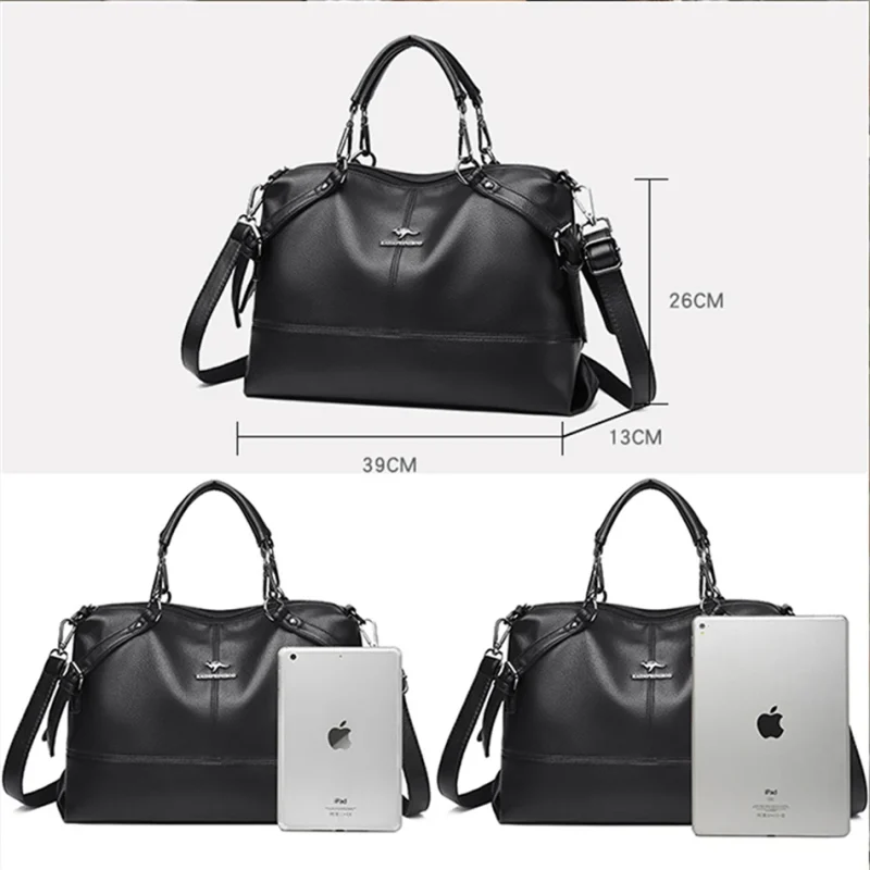 Casual Tote High Quality Leather Crossbody Bags - Image 5