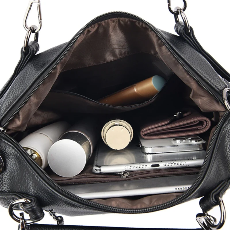 Casual Tote High Quality Leather Crossbody Bags - Image 6