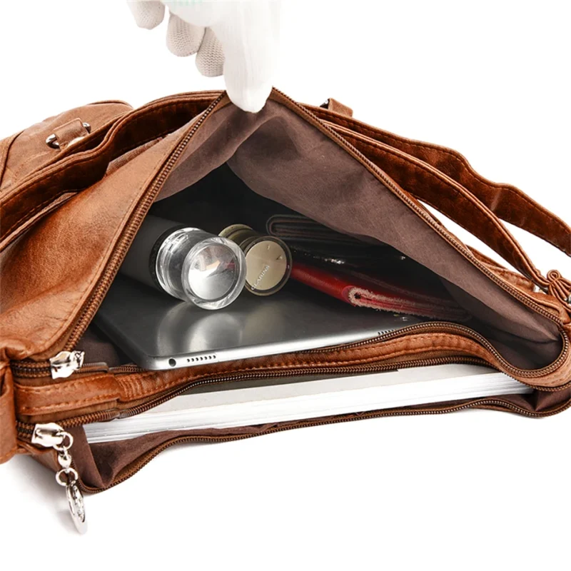 Designer 3 In 1 Vintage Leather Rucksack Backpack - Image 6