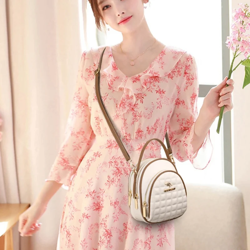 Elegant Soft Leather  Designer Crossbody Bag - Image 2