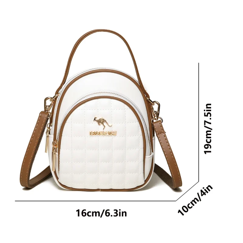 Elegant Soft Leather  Designer Crossbody Bag - Image 5