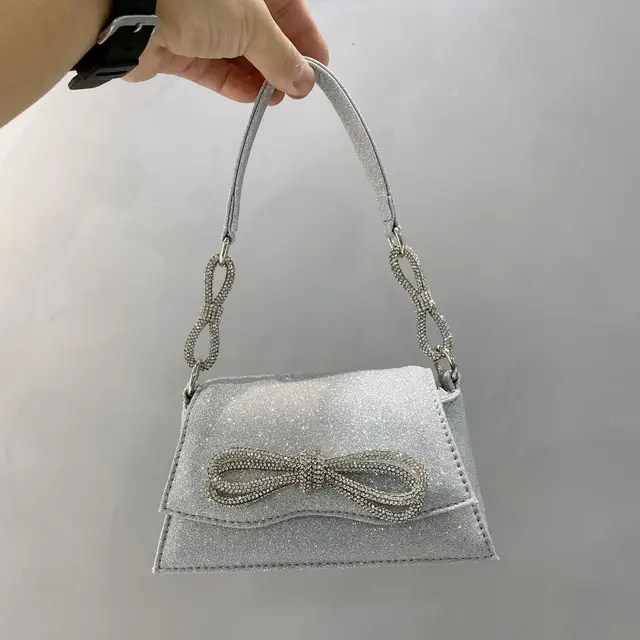 Silver shoulder bag