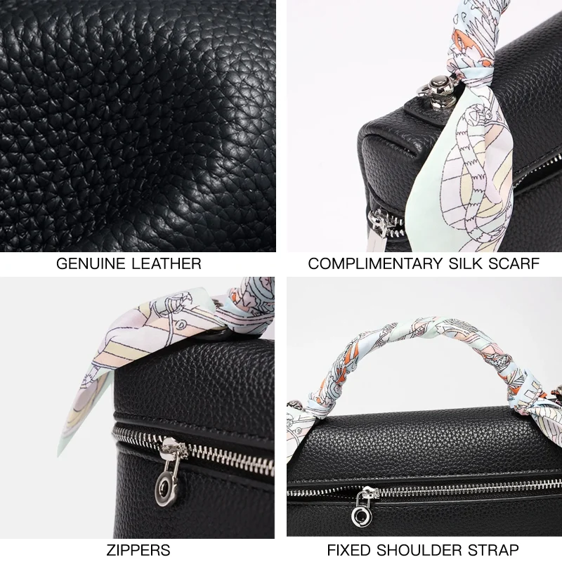 Genuine Leather Luxury Box Bag - Image 7