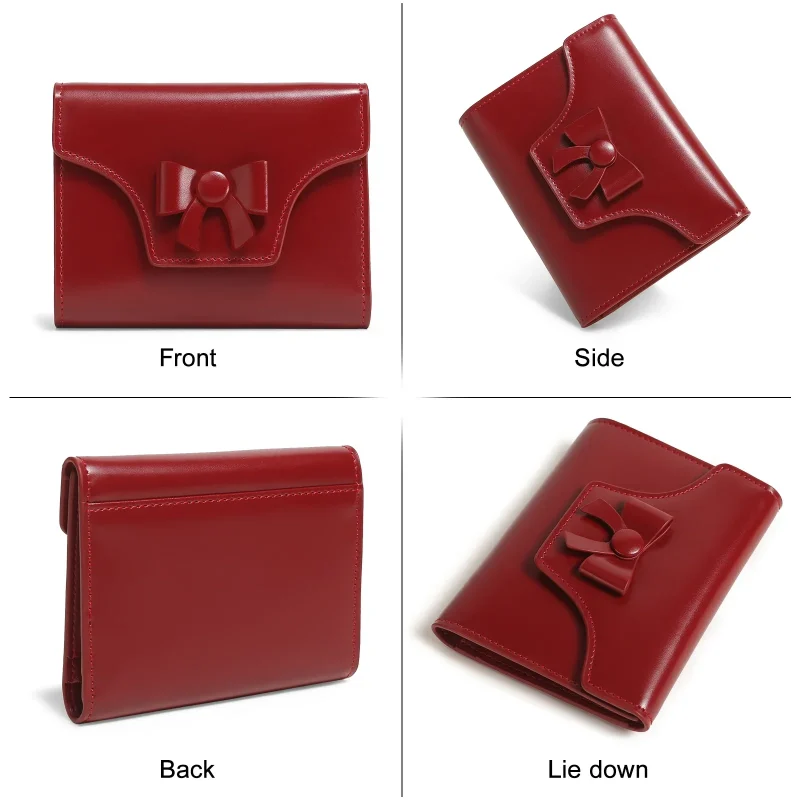 High Quality Genuine Leather  Bowknot Wallet - Image 7