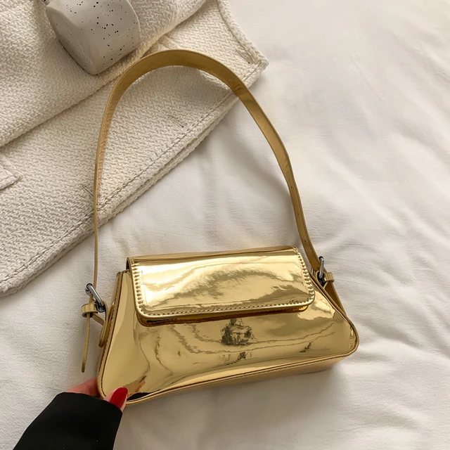 Golden shoulder bag