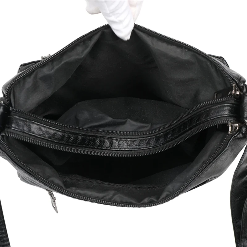 High Quality Soft PU Leather Shoulder Multi-Layer Crossbody Bag - Image 5
