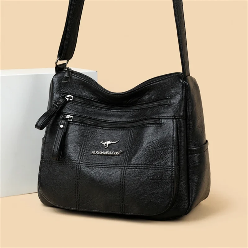 Luxurious Designer Pu Leather Soft Crossbody Bag - Image 3