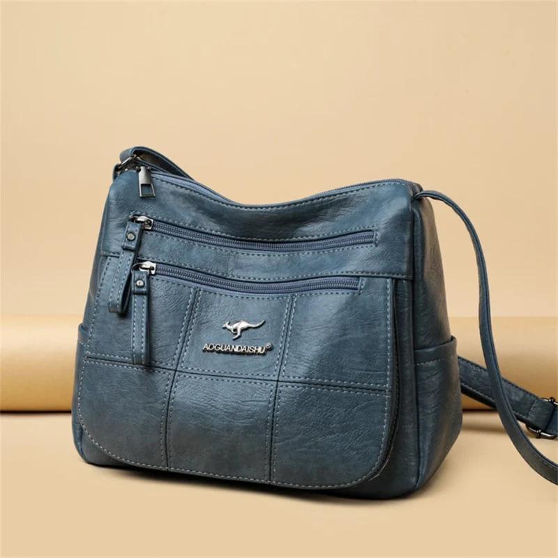 Luxurious Designer Pu Leather Soft Crossbody Bag - Image 8
