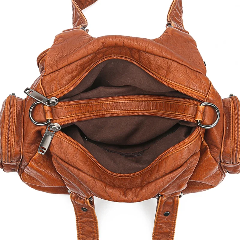 High Quality Luxury Soft Leather Designer Shoulder Tote - Image 6