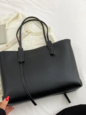 large capacity high quality PU leather shoulder bags