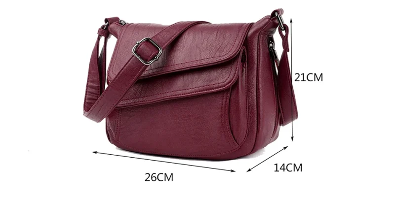 Summer Style Soft Leather Luxury Designer Shoulder Crossbody Bag - Image 2