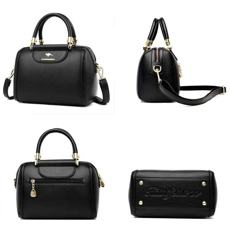 Granded Branded Cowhide Leather Casual Crossbody Shoulder Messenger Bags - Image 3