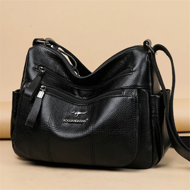 Designer Quality Soft Leather Eco Crossbody Bags - Image 6