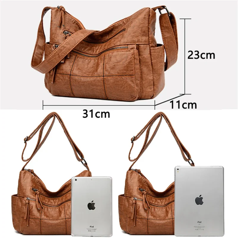 Soft Leather Shoulder Luxury Crossbody Bags for Women - Image 2