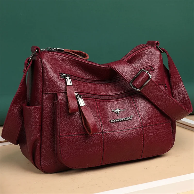 Designer Quality Soft Leather Eco Crossbody Bags - Image 3