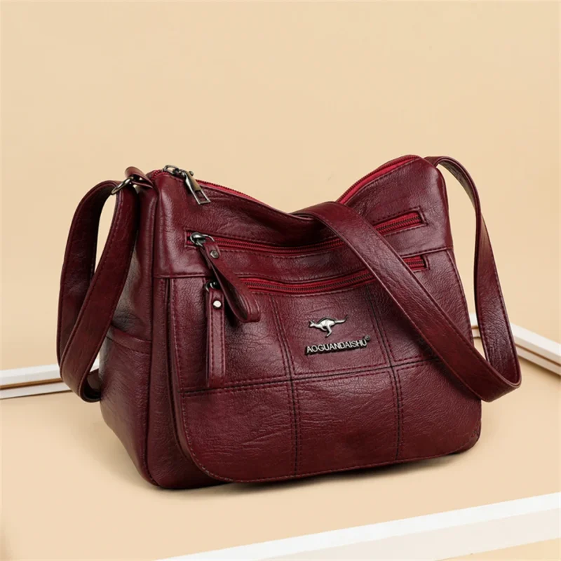 Luxurious Designer Pu Leather Soft Crossbody Bag - Image 4