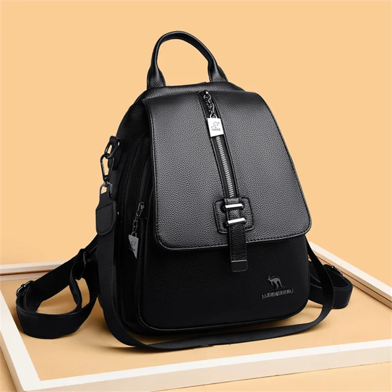 Designer Chic Eco Leather Backpack - Image 4