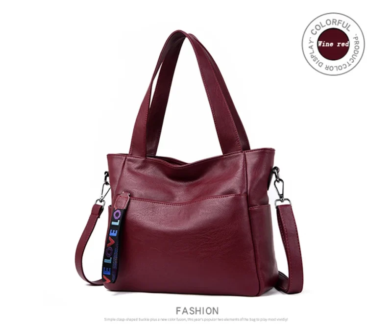 High Quality Leather Genuine Brand Women Tote Bag - Image 5