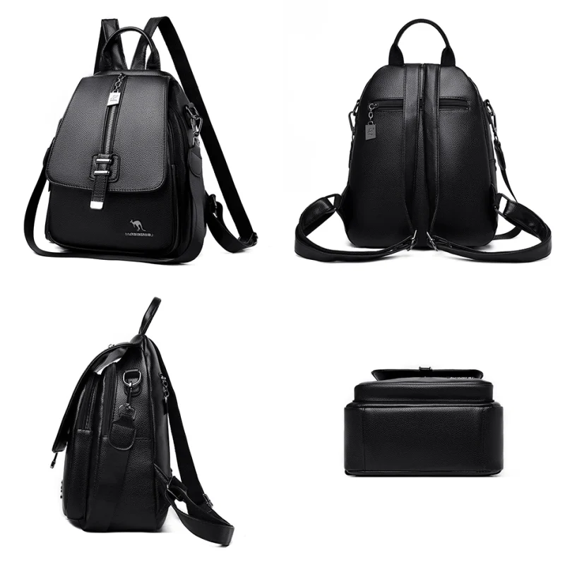 Designer Chic Eco Leather Backpack - Image 2