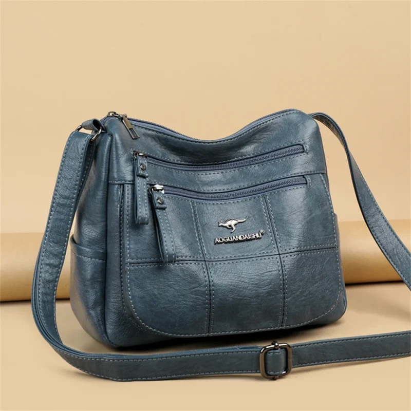 Luxurious Designer Pu Leather Soft Crossbody Bag - Image 9