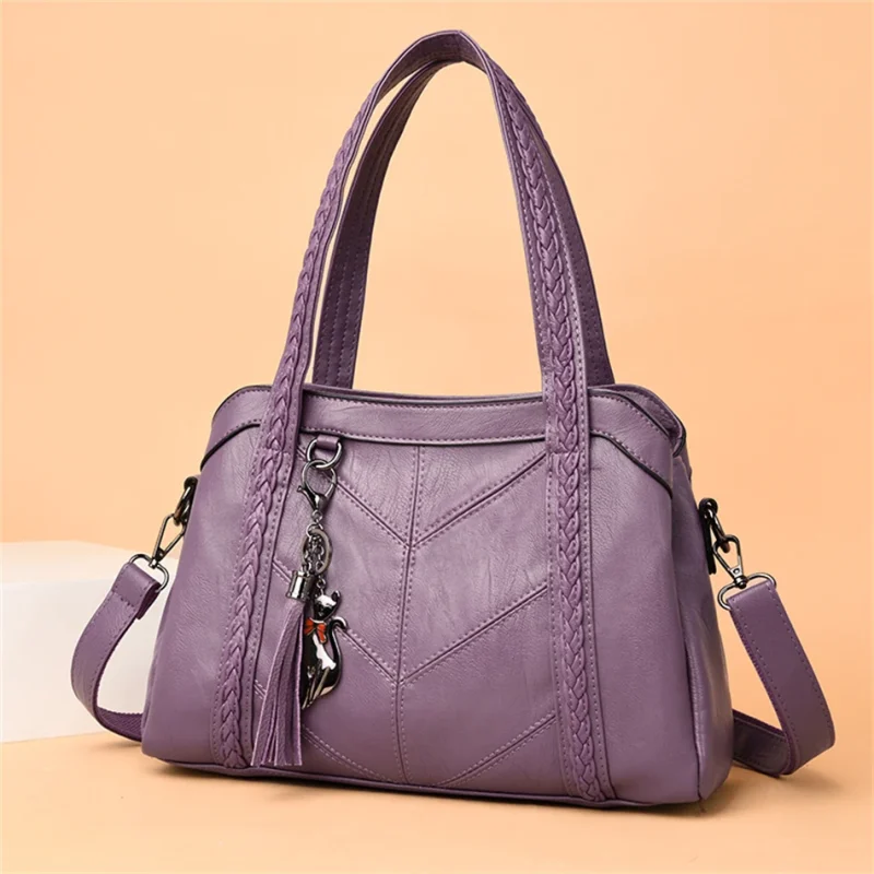 3 Layers Sac A Main High Quality Leather Luxury Handbag - Image 10